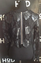 Load image into Gallery viewer, Vintage Leather and Lace Top
